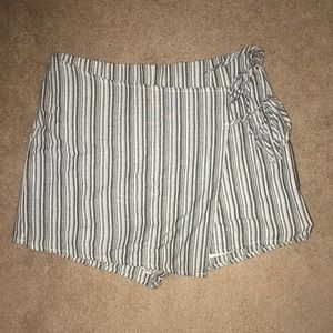 black & white striped skirt